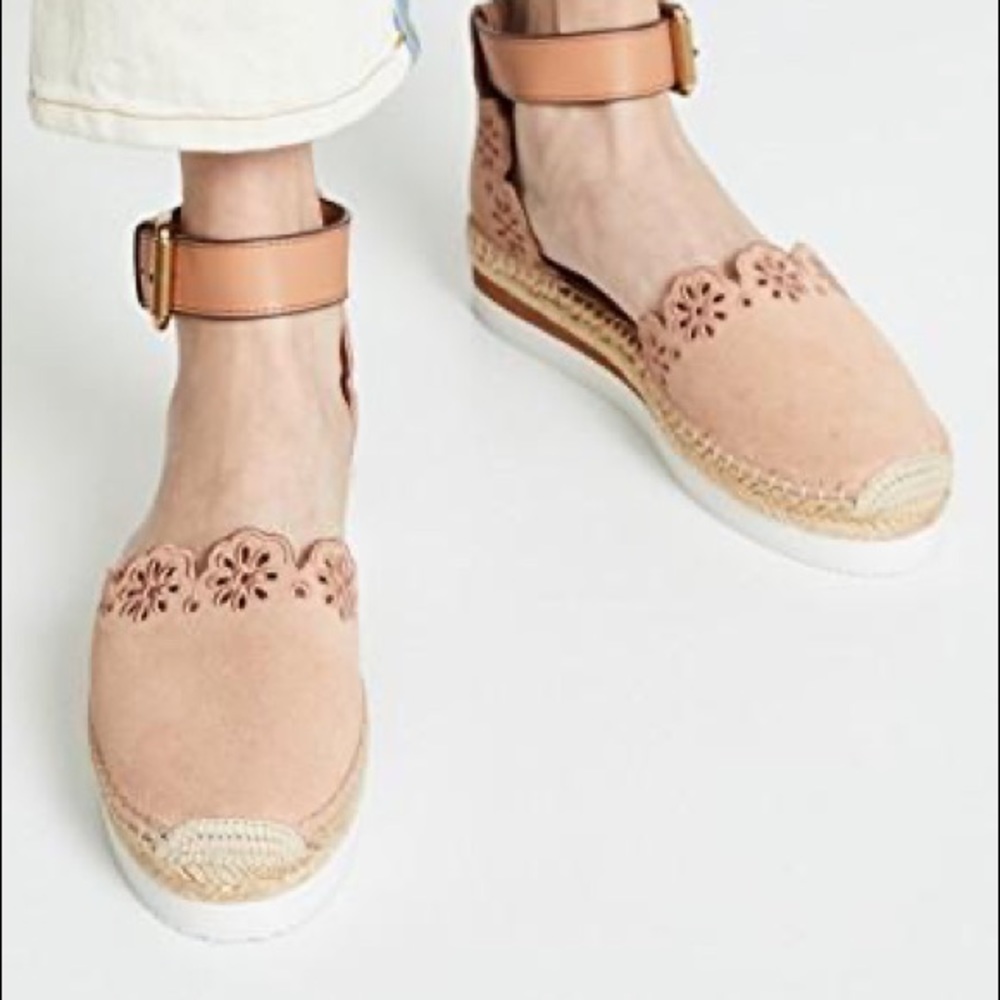 See by Chloe glyn espadrille flats, size 6, only worn once